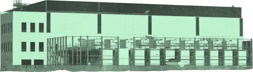 A data center under construction